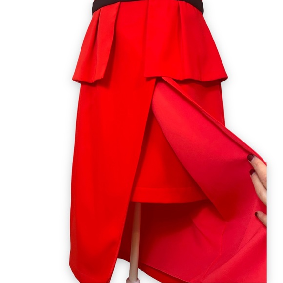 BCBGMaxazria Caitlyn Strapless Embellished Bodice Peplum Gown Mini size 10 - Picture 5 of 16